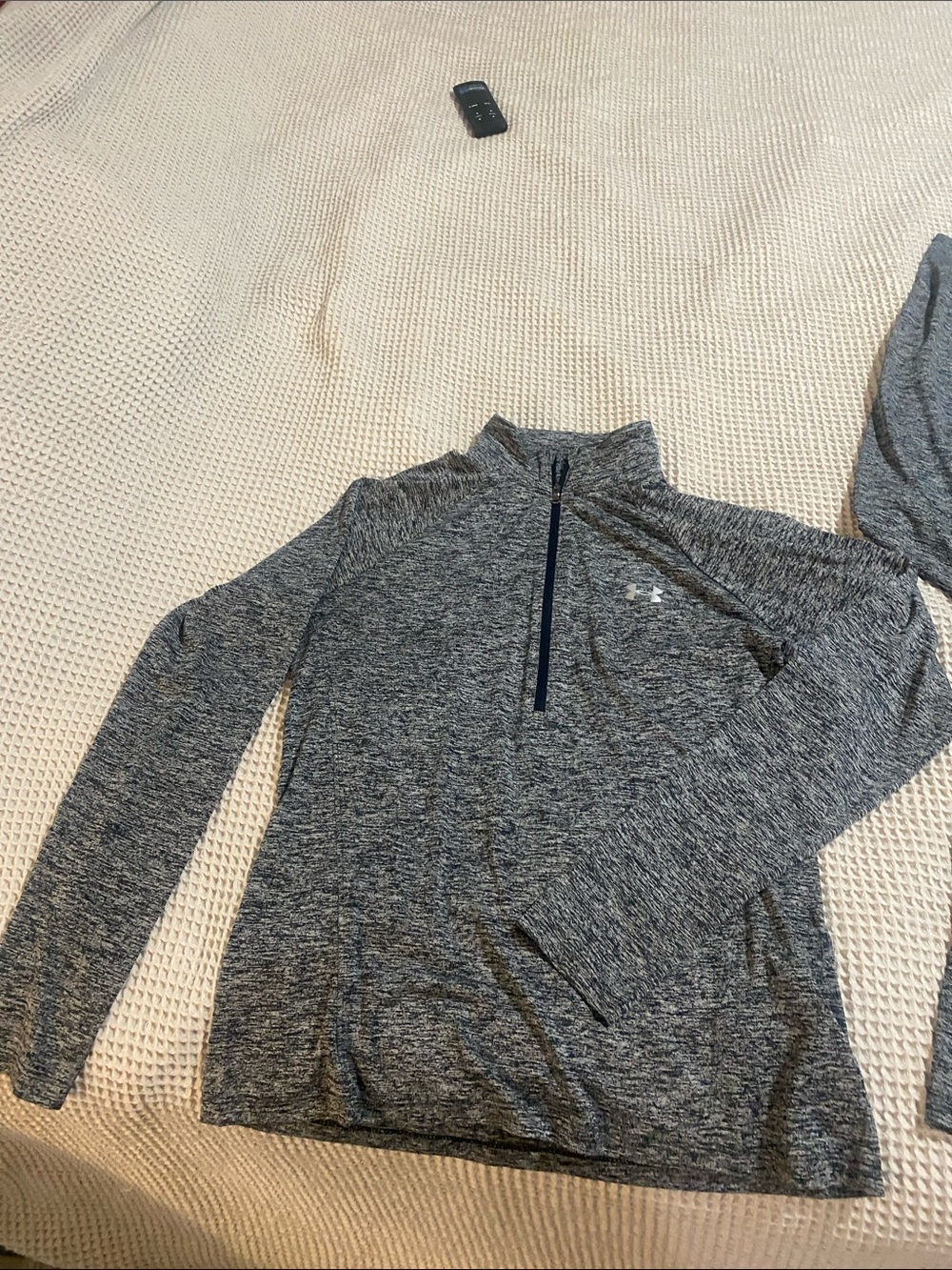 Under Armour Women's Gray Heather Quarter-Zip Pullover
